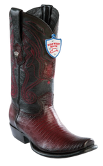 Wild West Botas de Armadillo Horma Dubai Toe Faded Burgundy