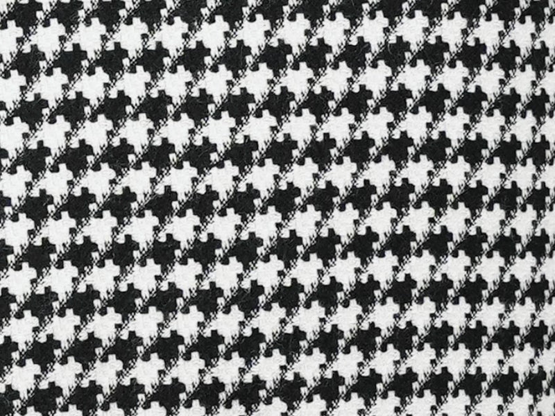 Black Houndstooth Hybrid Fit Double Breasted Jacket