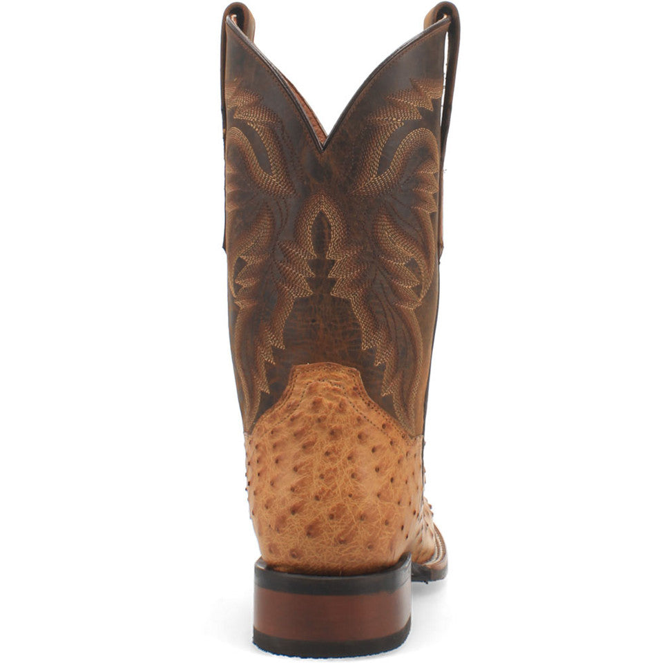 Dan Post Men’s Kershaw Saddle/Brown Genuine Ostrich 11” Cowboy Certified Leather Boot 3 DP4951_8.5_D  - from alligatorwarehouse.com