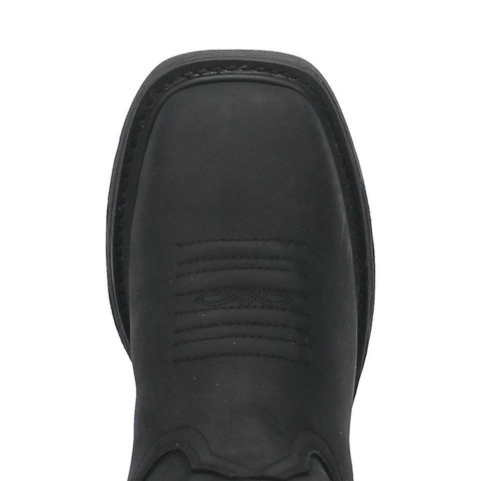 Dan Post Blayde Waterproof Black Square Toe Leather Boot 6 DP66450_8_D  - from alligatorwarehouse.com