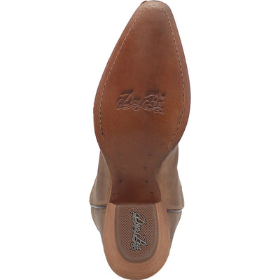 Dan Post Women's Square Toe Tan/Denim Ellie Leather Boots 6 DP80051_7_M  - from alligatorwarehouse.com