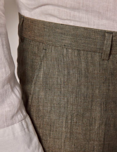 Mens Linen Suit For Beach Wedding - Summer  Suit in Dark Green 7 ZF-8408  - from alligatorwarehouse.com