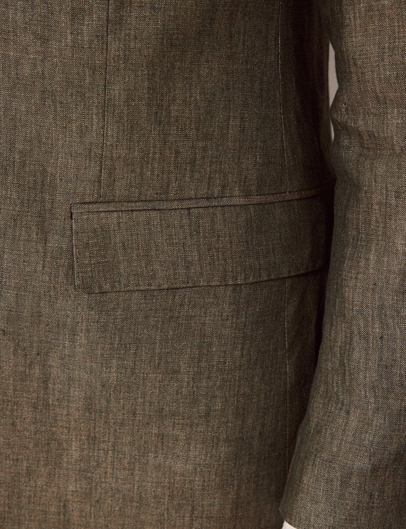 Mens Linen Suit For Beach Wedding - Summer  Suit in Dark Green Mens Linen Suit For Beach Wedding - Summer  Suit in Dark Green