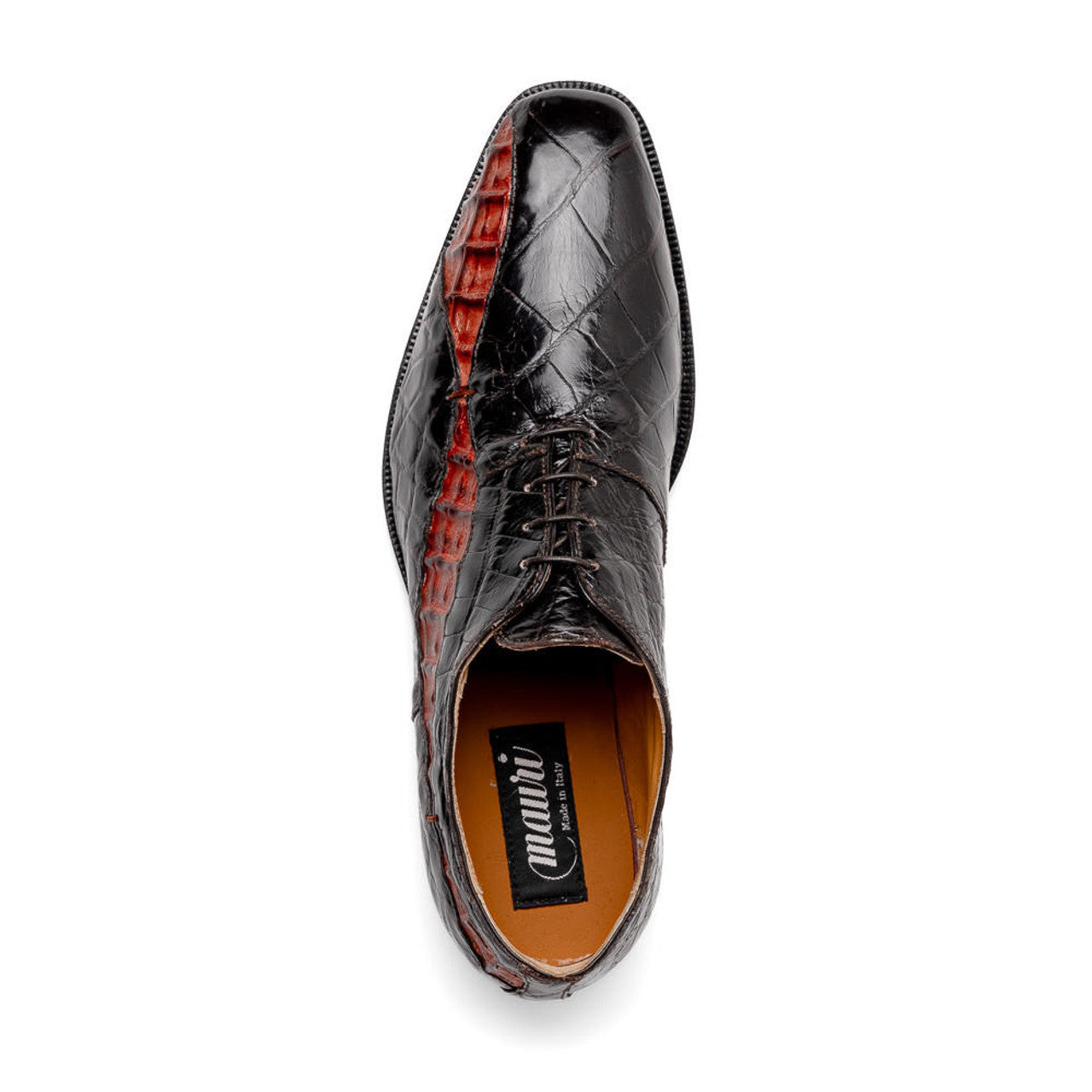 Mauri Dark Brown Gold Alligator Shoes Made Italy Scarface 1   - from alligatorwarehouse.com