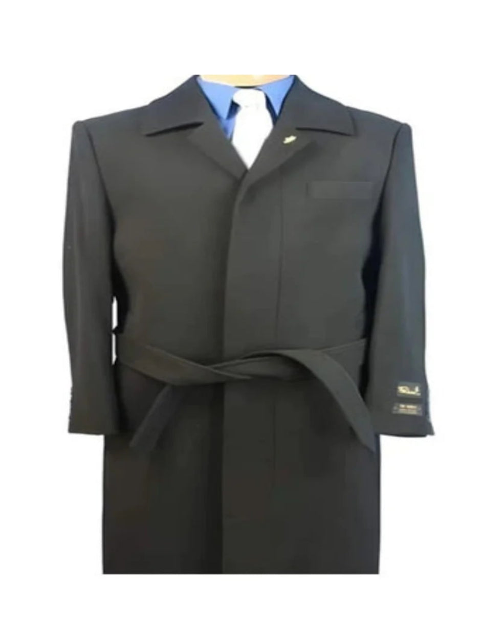 Aero Dark color Very Dark Grey Almost Black Full Length Wool fabric Blend Long men's Dress Topcoat - Winter coat men's Overcoat 1   - from alligatorwarehouse.com