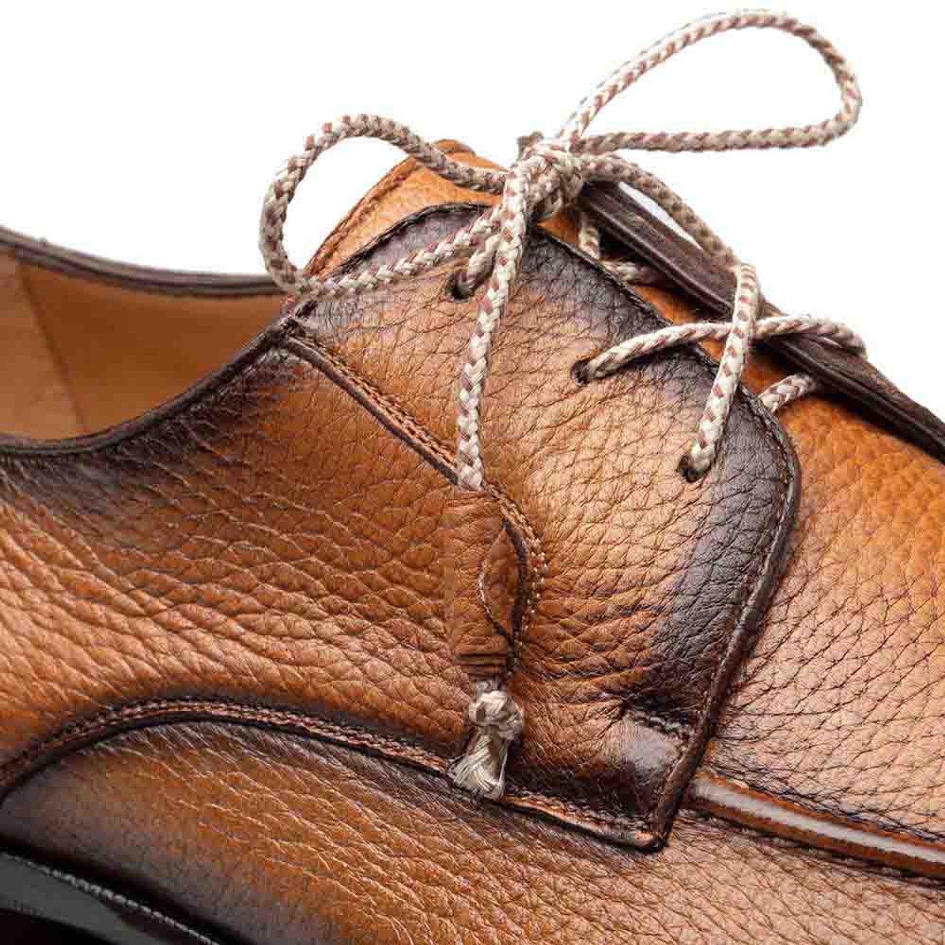 Fratello Split-Toe Deer Cognac Men’s Lace up By Mezlan Made In Spain Brand 2   - from alligatorwarehouse.com