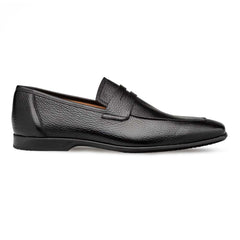 Men's Deerskin Black Penny Loafer By Mezlan Made In Spain Brand