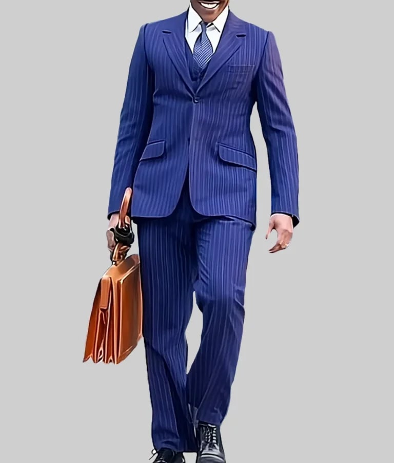 Doctor Who Ncuti Gatwa 3 Piece Stripe Suit