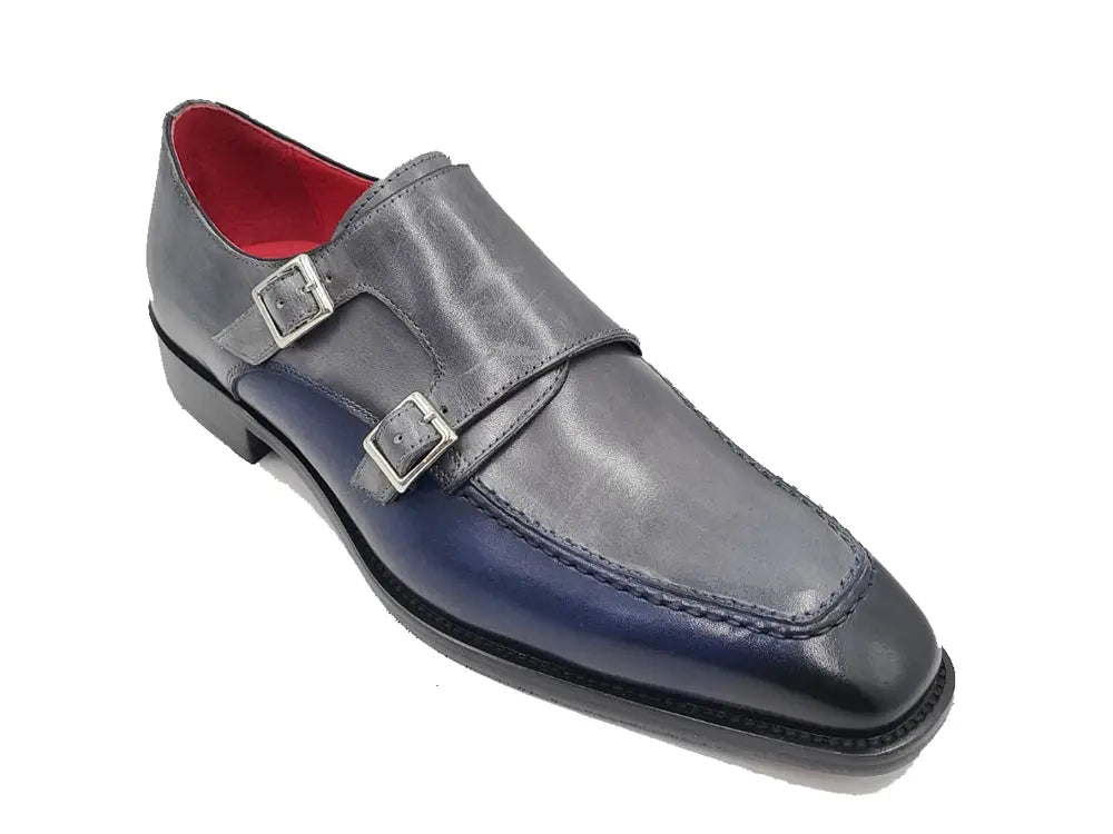 Double Monk Strap Two Tone 17 KS509-45TBLUEWHITE75  - from alligatorwarehouse.com