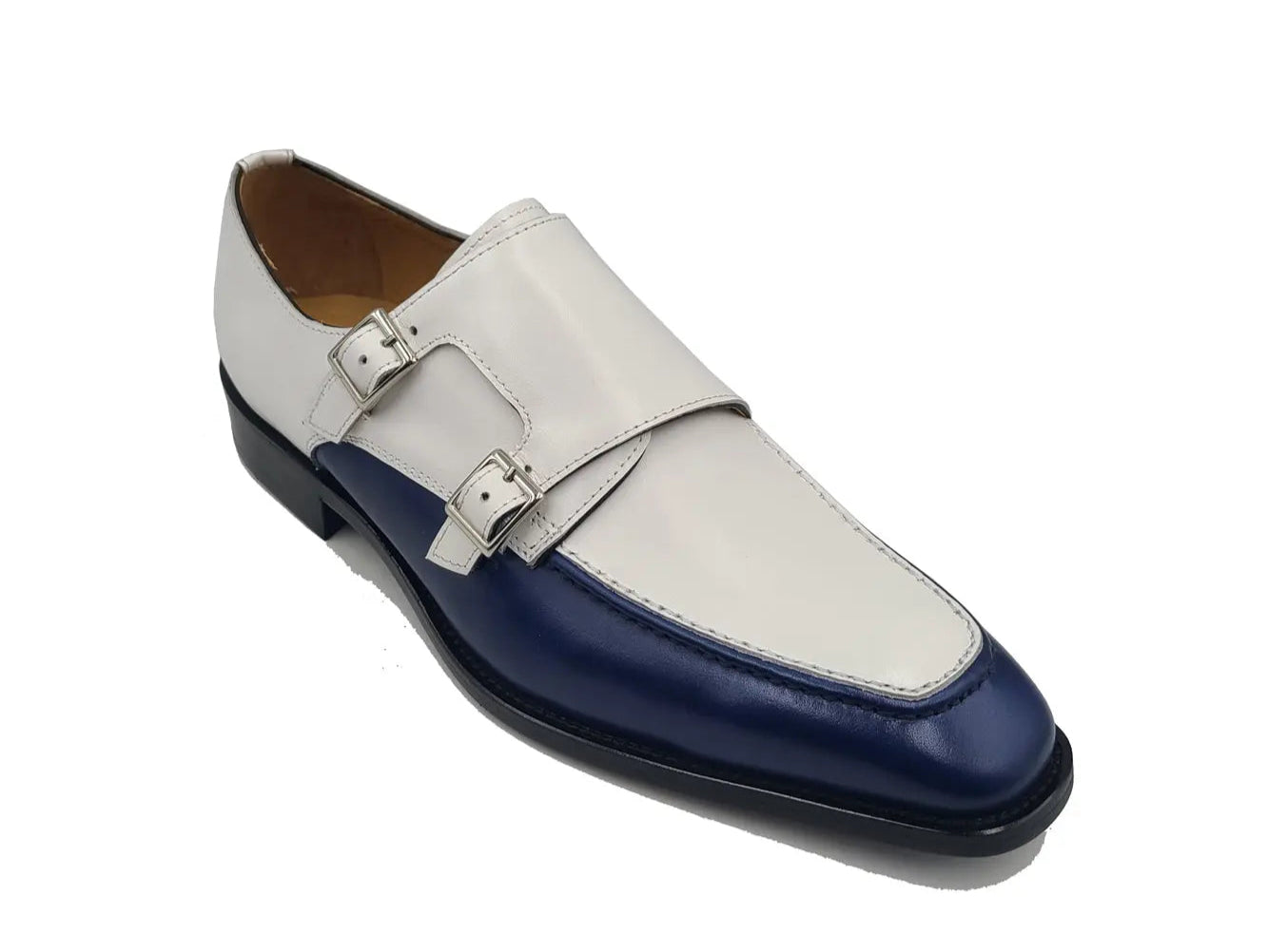 Double Monk Strap Two Tone 5 KS509-45TBLUEWHITE75  - from alligatorwarehouse.com