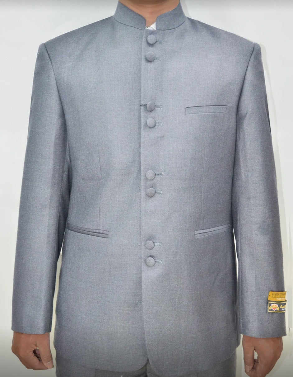 Mens Dr. Evil Austin Powers Grey Mandarin Suit 1 16-7058  - from alligatorwarehouse.com