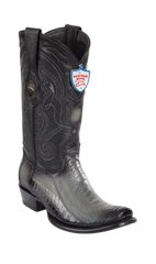 Wild West Botas de Pata de Avestruz Horma Dubai Toe Faded Gray