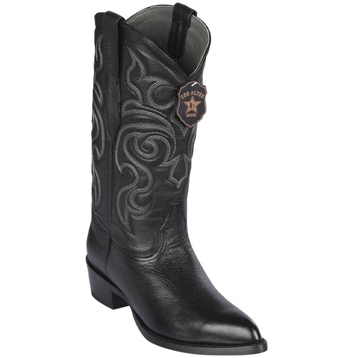 J Toe Cowboy Boots - J Toe Western Boots - Los Altos Boots - Mens Dress Cowboy Boot - Low Priced Elk Cowboy Boots - in Black J Toe Cowboy Boots - J Toe Western Boots - Los Altos Boots - Mens Dress Cowboy Boot - Low Priced Elk Cowboy Boots - in Black