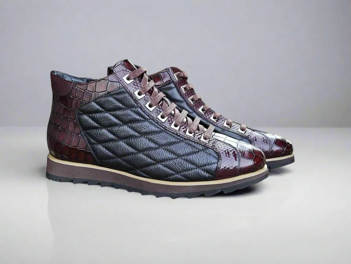 Embossed Alligator High Top Carrucci Embossed Alligator High Top Carrucci