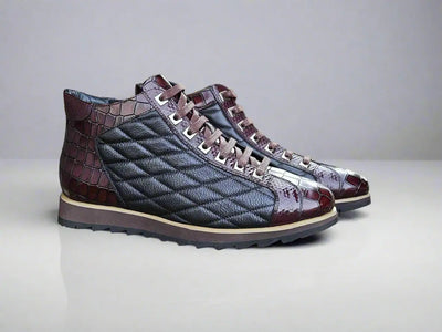 Embossed Alligator High Top 1 KB626-13ECHESTNUT10  - from alligatorwarehouse.com