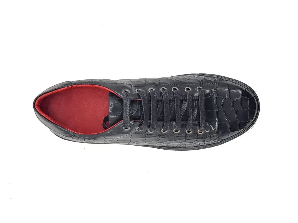 Carrucci Embossed Leather Fashion Sneaker