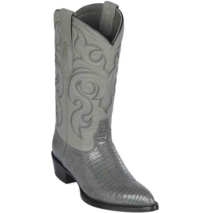 Los Altos Boots - Mens Dress Cowboy Boot - Low Priced Grey Teju Lizard Boots- in Grey 1   - from alligatorwarehouse.com