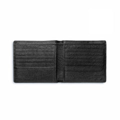 Mens Full Ostrich Quill Hipster Wallet in Black