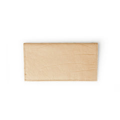 Smooth Ostrich Checkbook Cover in White