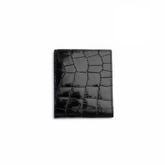 Mens Alligator Hipster Wallet in Black
