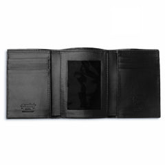 Mens Alligator Trifold Wallet in Black