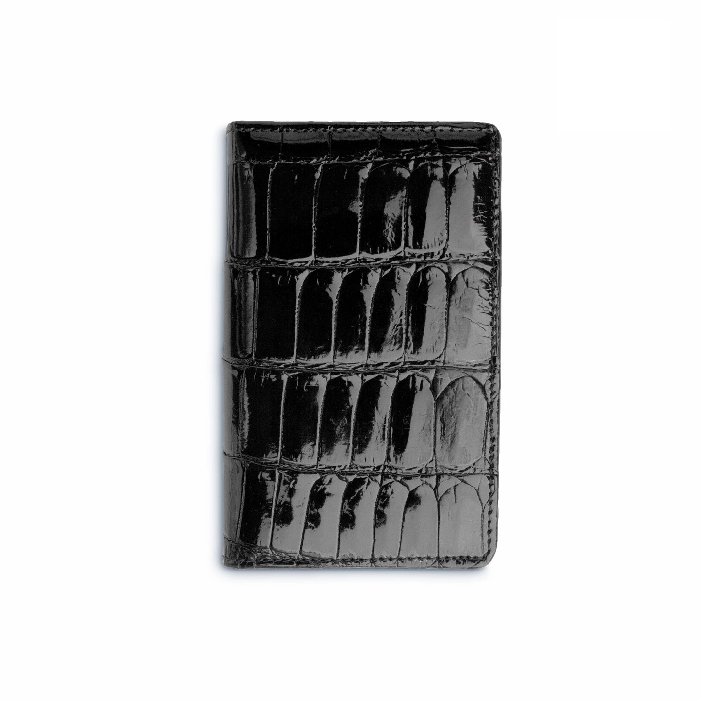 Mens Alligator Card Holder Wallet in Black