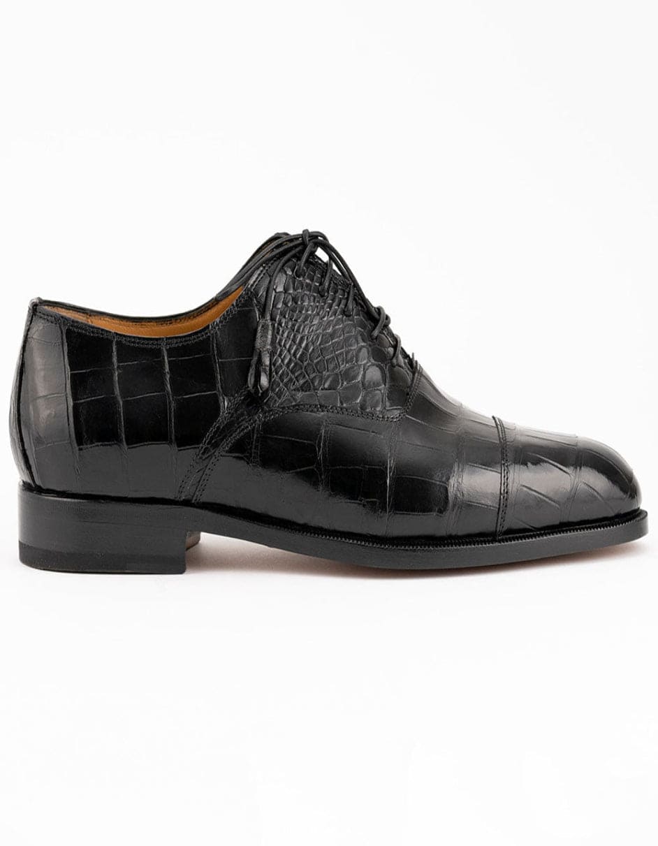 Ferrini Shoes - Mens Alligator Dress Shoe - Ferrini 4234 Alligator Cap Toe Shoes Black Ferrini Shoes - Mens Alligator Dress Shoe - Ferrini 4234 Alligator Cap Toe Shoes Black
