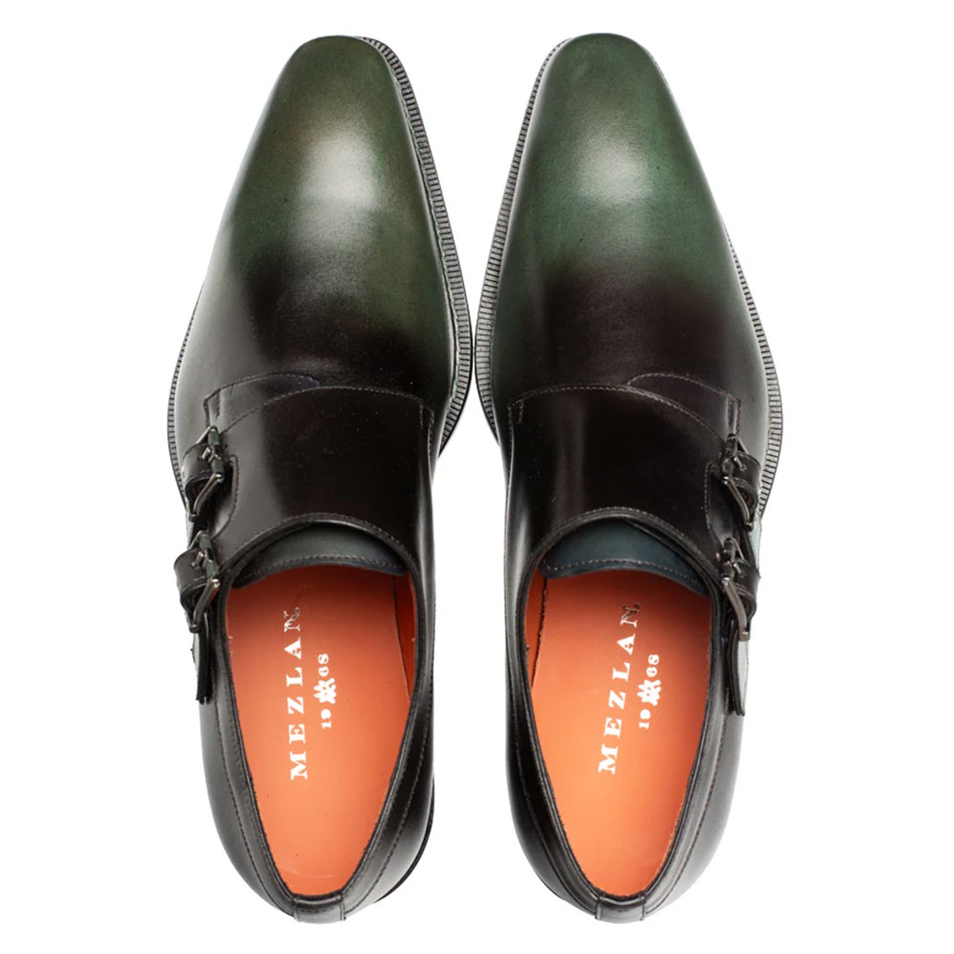 Pintor Forest Bi-Tone Double Monk Strap Shoes By Mezlan Made In Spain Brand 4   - from alligatorwarehouse.com