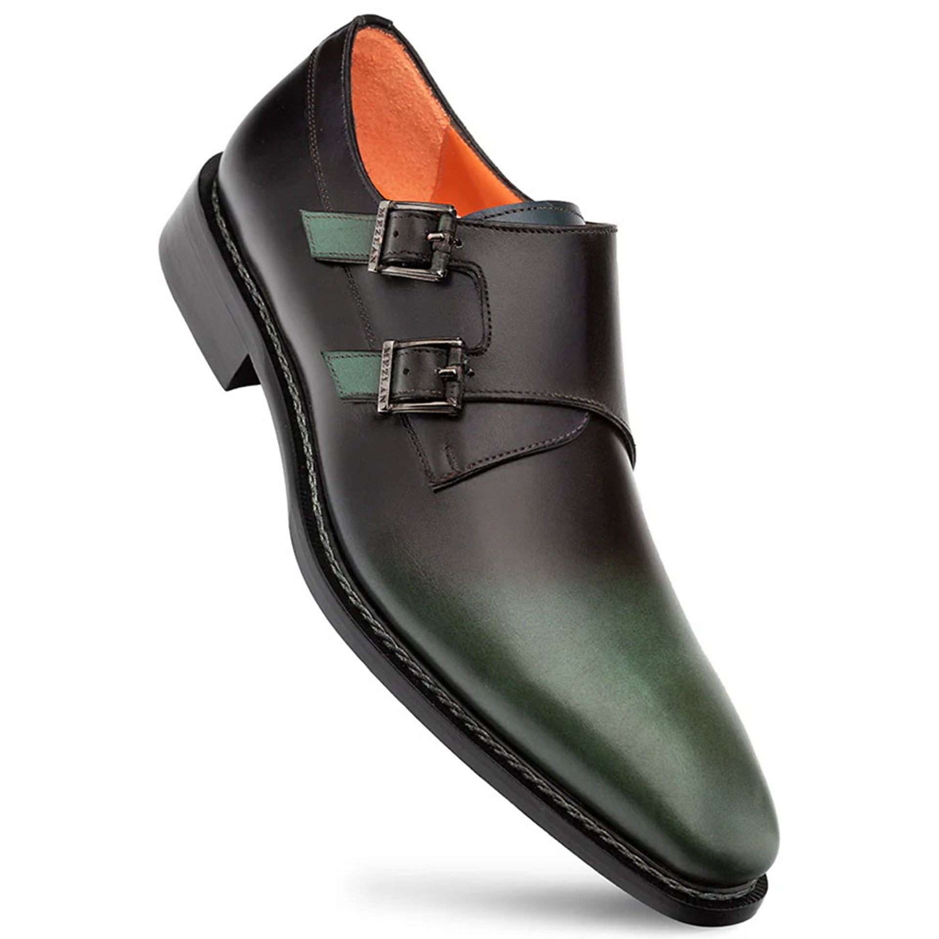 Pintor Forest Bi-Tone Double Monk Strap Shoes By Mezlan Made In Spain Brand 1   - from alligatorwarehouse.com