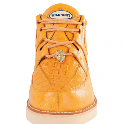 Men's Wild West Boots Caiman and Smooth Ostrich Skin Shoe 2ZA052802