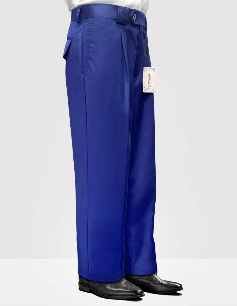 Statement Clothing | Solid Color Wide Leg Pants Royalblue
