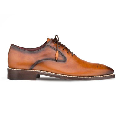 Mezlan Gavino Cognac Calfskin Leather Mens Oxford 3   - from alligatorwarehouse.com