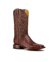 Dan Post Men's Kingsly Genuine Caiman Belly Square Toe Boots - Bay Apache
