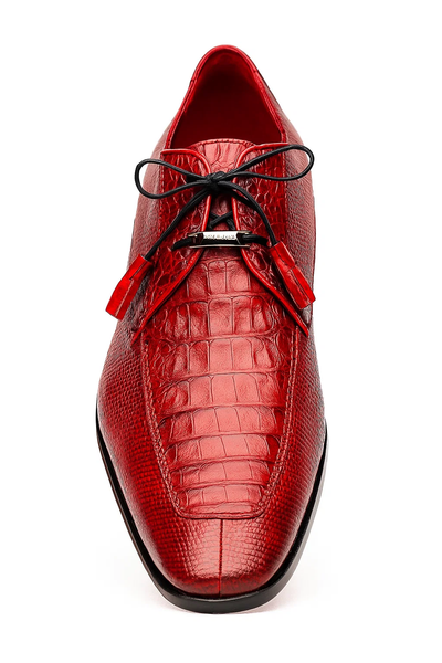 Marco Di Milano Merida Red Lizard & Caiman Crocodile Oxfords Shoes 6 MERIDA_CAIMAN FUSCUS-LIZ RING_RED_8  - from alligatorwarehouse.com