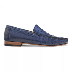Jean Genuine Ostrich Dress Moccasin By Mezlan Made in Spain Brand