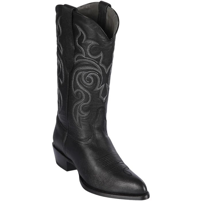 J Toe Cowboy Boots - J Toe Western Boots - Los Altos Boots - Mens Dress Cowboy Boot - Low Priced Goat Black Cowboy Boots J-Toe-  in Black J Toe Cowboy Boots - J Toe Western Boots - Los Altos Boots - Mens Dress Cowboy Boot - Low Priced Goat Black Cowboy Boots J-Toe-  in Black