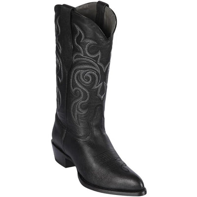 J Toe Cowboy Boots - J Toe Western Boots - Los Altos Boots - Mens Dress Cowboy Boot - Low Priced Goat Black Cowboy Boots J-Toe-  in Black 1   - from alligatorwarehouse.com