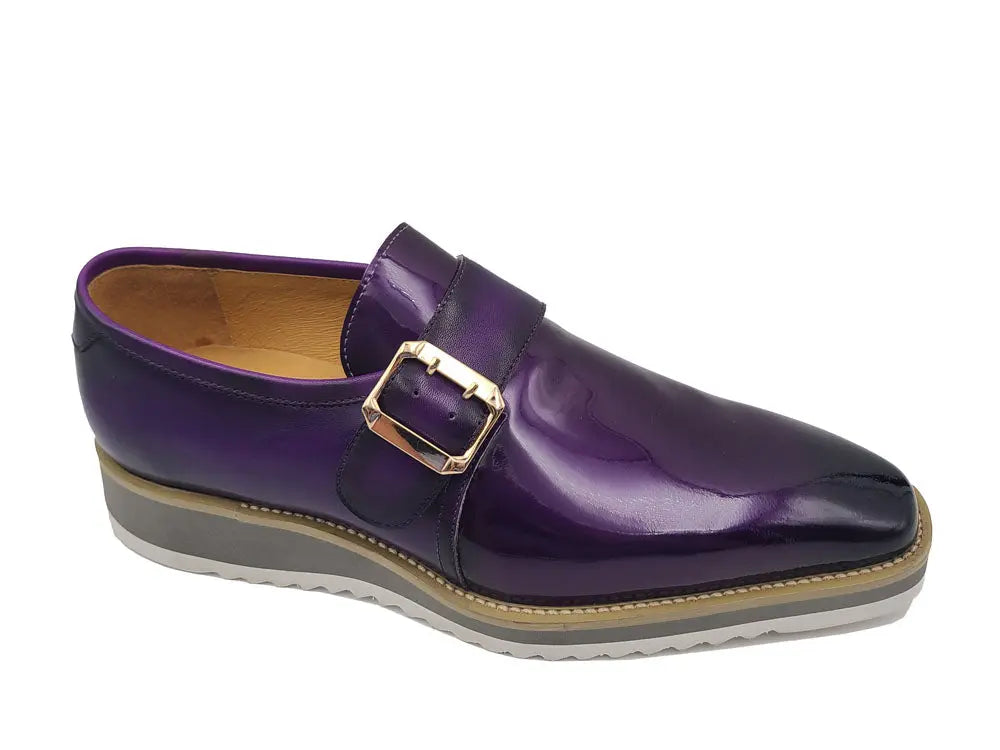Gorgeous Patent Leather Monkstrap Slip on 4 KS515-38PPURPLE75  - from alligatorwarehouse.com
