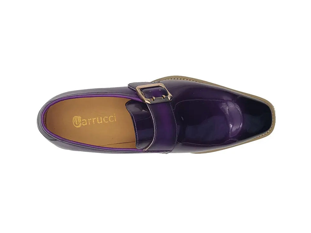 Gorgeous Patent Leather Monkstrap Slip on 5 KS515-38PPURPLE75  - from alligatorwarehouse.com