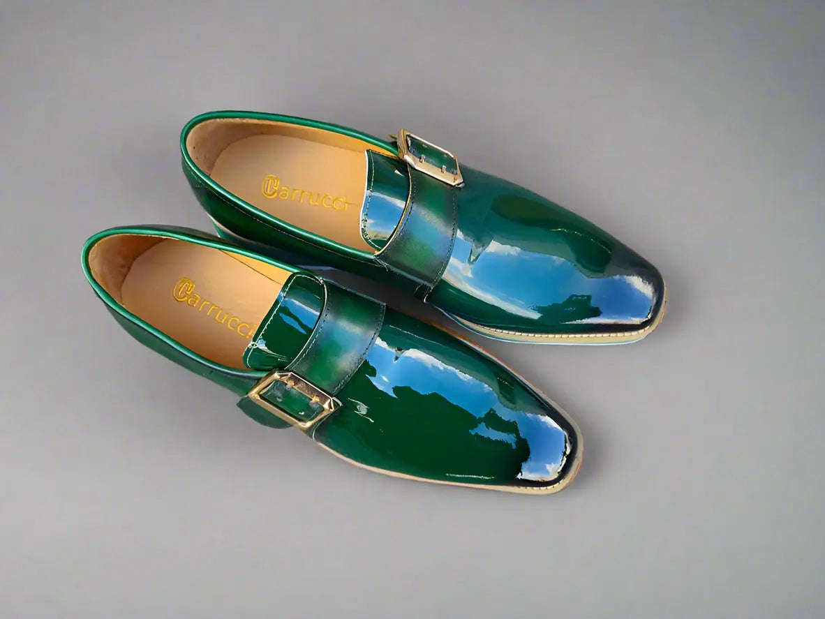 Gorgeous Patent Leather Monkstrap Slip on 11 KS515-38PPURPLE75  - from alligatorwarehouse.com