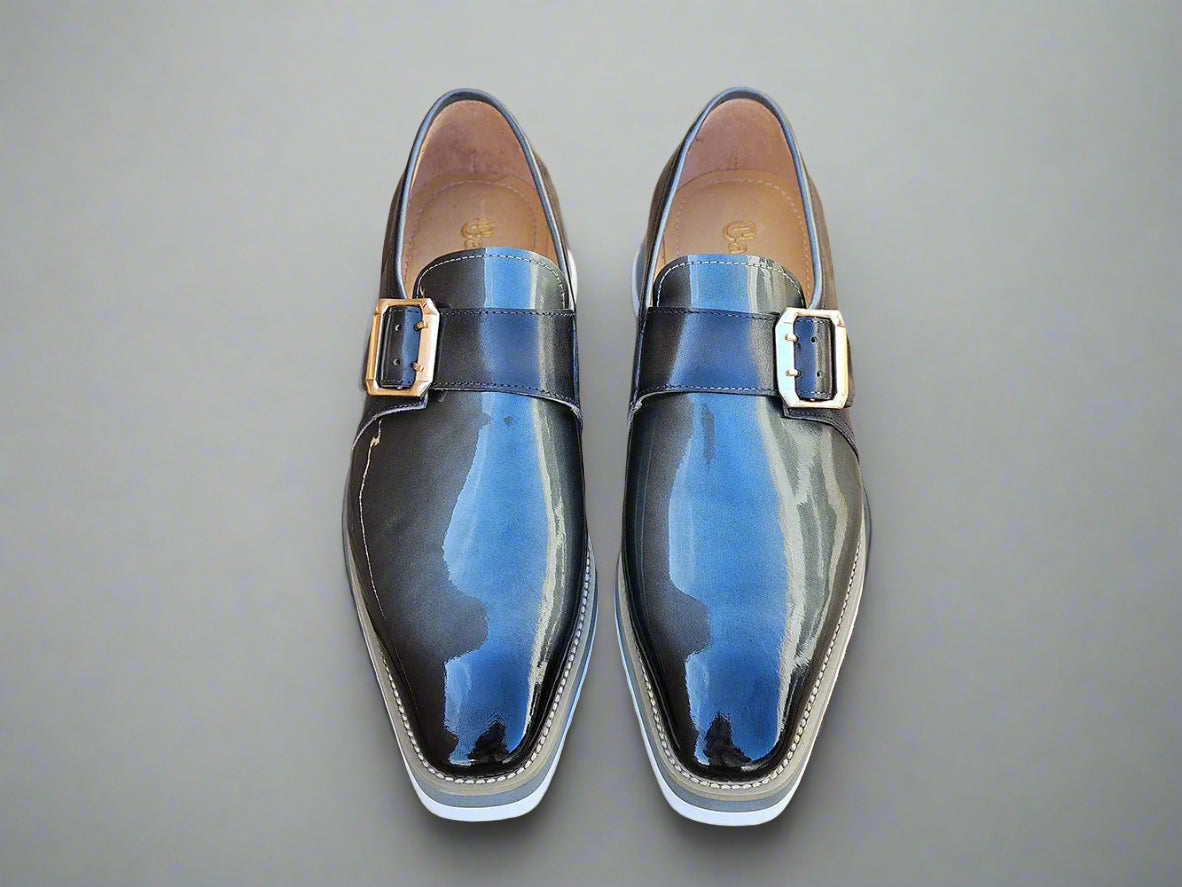 Gorgeous Patent Leather Monkstrap Slip on 24 KS515-38PPURPLE75  - from alligatorwarehouse.com
