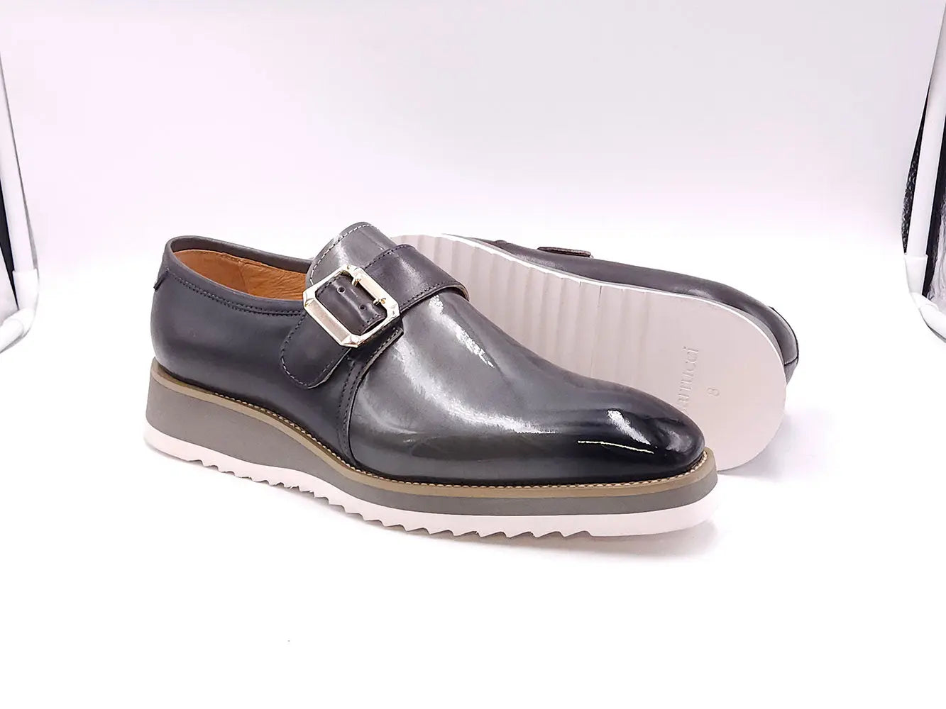 Gorgeous Patent Leather Monkstrap Slip on 25 KS515-38PPURPLE75  - from alligatorwarehouse.com