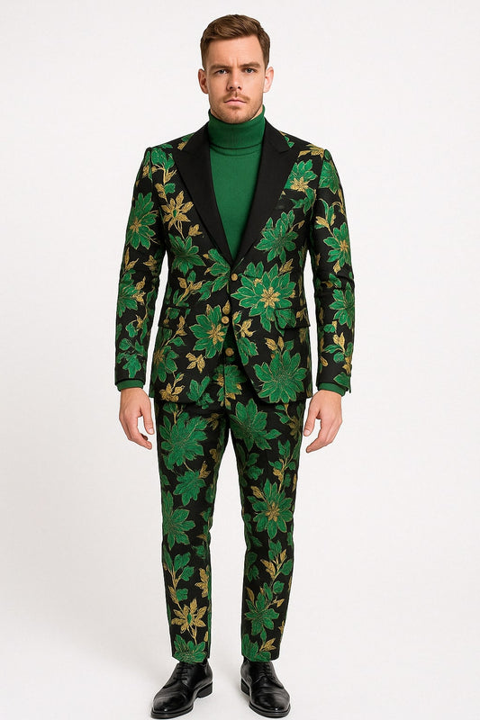 Green and Gold Tuxedo Collection - Premium Green and Gold Tuxedo at alligatorwarehouse.com