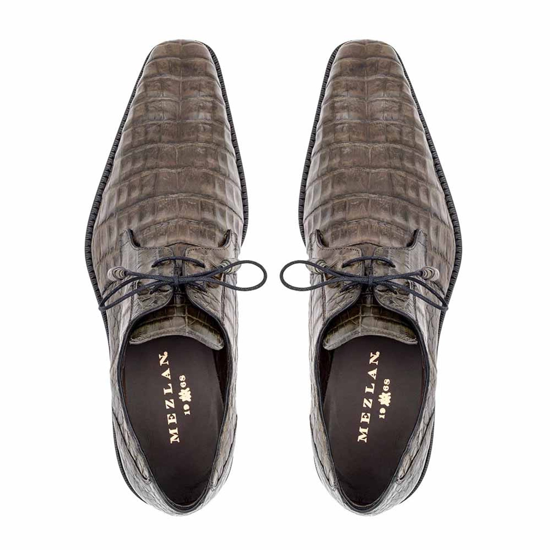 Anderson Grey Genuine Crocodile Lace-Up By Mezlan Made In Spain Brand 2   - from alligatorwarehouse.com