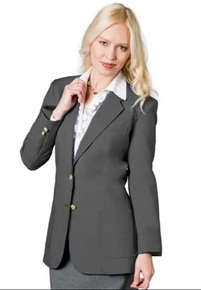 Executive Apparel Ultralux Women's Grey Blazer Jacket 1   - from alligatorwarehouse.com