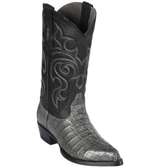 Los Altos Boots - Mens Dress Cowboy Boot - Low Priced Grey Cayman Tail Cowboy Boots- in Grey