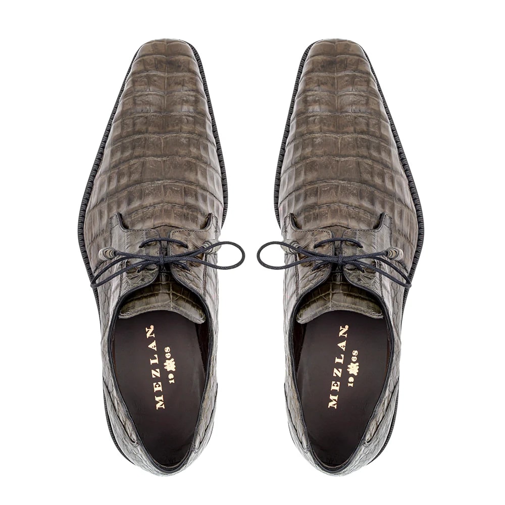Mezlan Men's Crocodile Lace Up Anderson 3   - from alligatorwarehouse.com