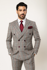 Grey with Red Plaid by Rossiman