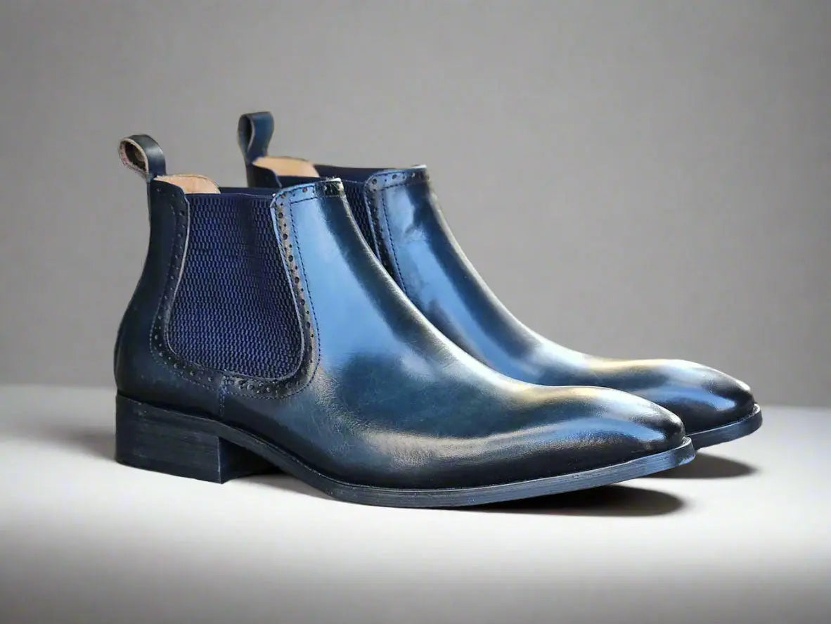 Hand Burnished Chelsea Boots 4 KB503-11PURPLE75  - from alligatorwarehouse.com