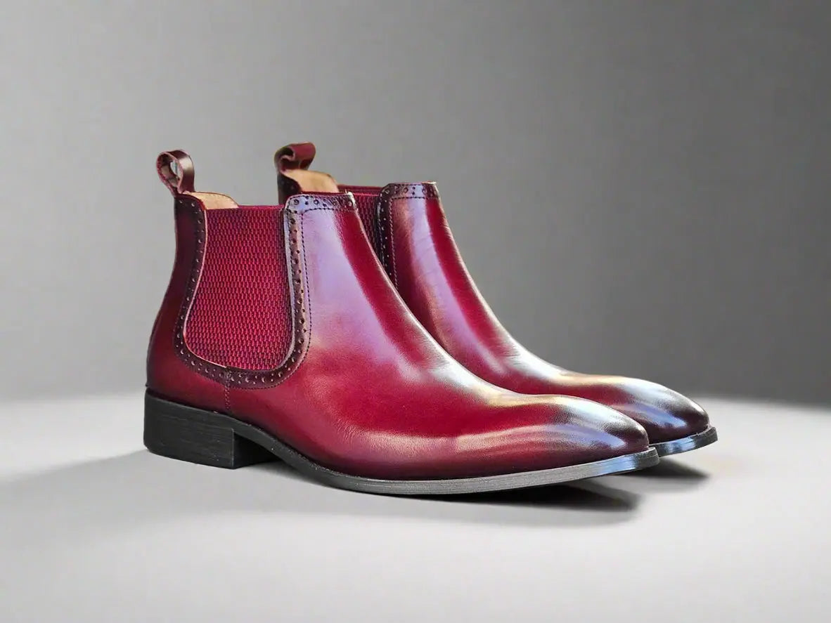Hand Burnished Chelsea Boots 9 KB503-11PURPLE75  - from alligatorwarehouse.com